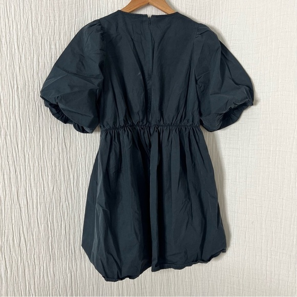 Madewell Poplin Crewneck Bubble-Sleeve Mini Dress 2 - Picture 2 of 7